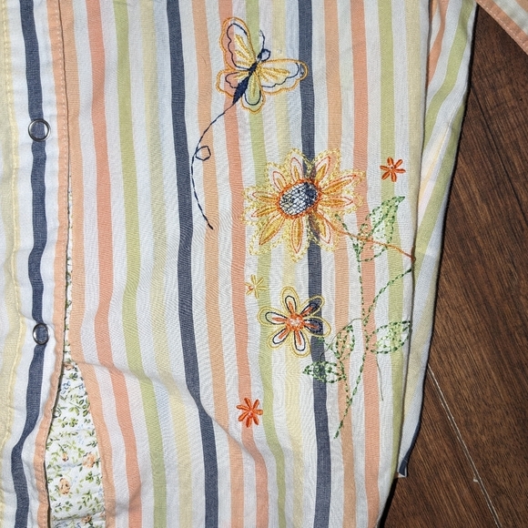 Alfred Dunner Womens 16 St Tropez Striped Top - Picture 2 of 5